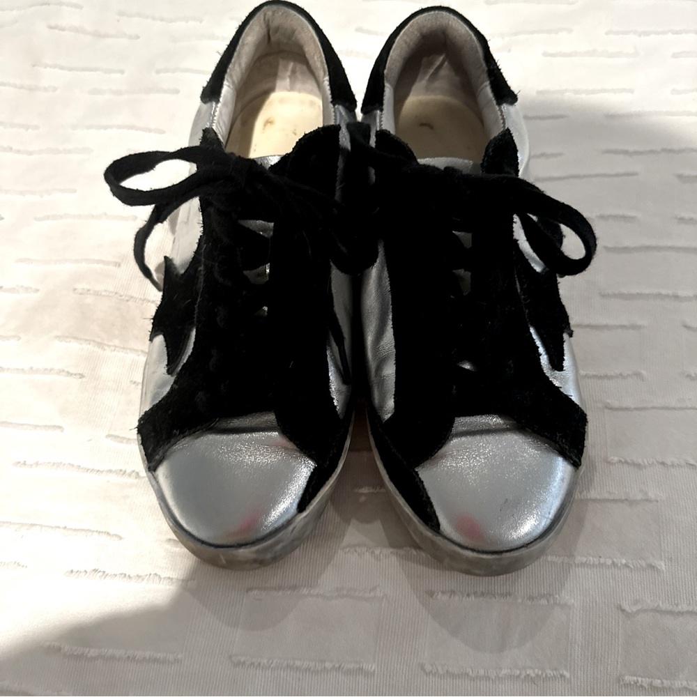 Silver and Black Golden Goose Women’s Sz 36